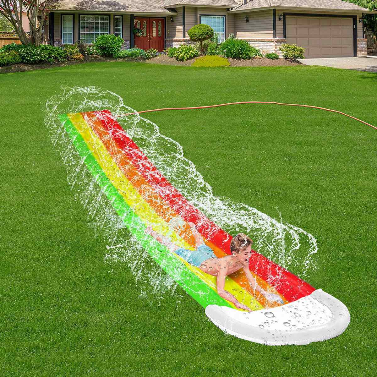 NEW Giant Surf Water Slide Fun Lawn Water Slides Pools For Kids Summer PVC Games Center Backyard Outdoor Children Adult Toys