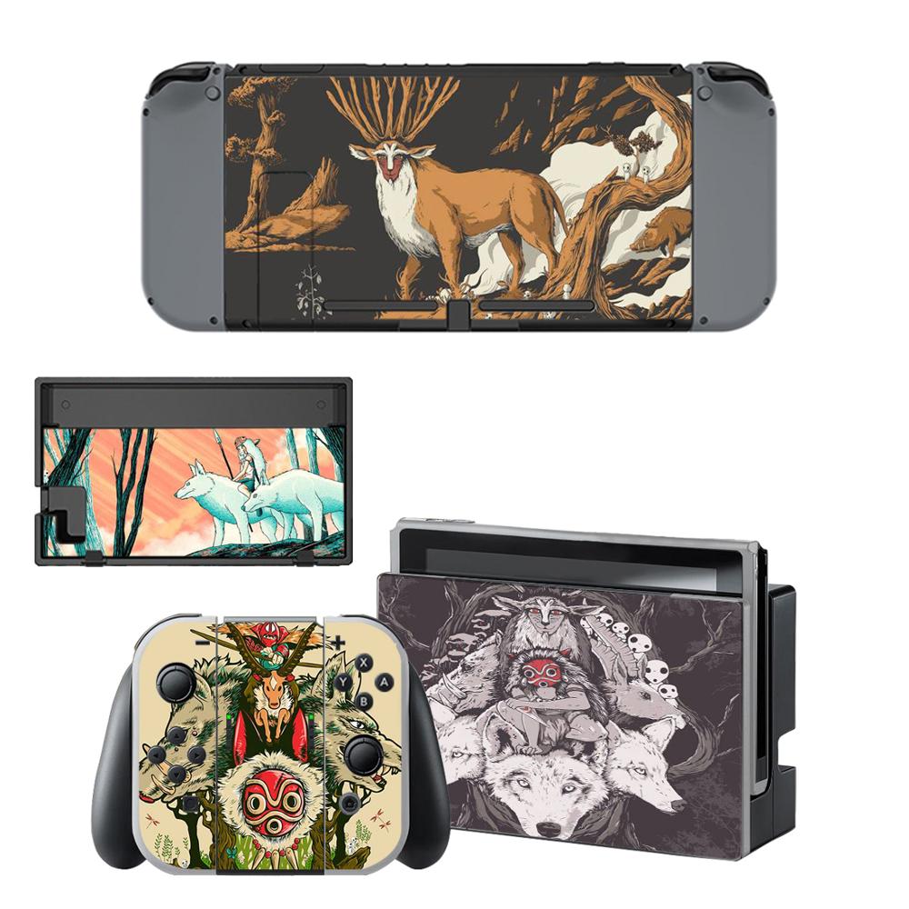 Princess Mononoke Nintendo Switch Skin Sticker NintendoSwitch stickers skins for Nintend Switch Console and Joy-Con Controller