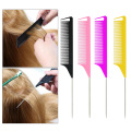 Hairdresser Barber Metal Pin Tail Rat Tail Comb For Styling Hairdressing PRO