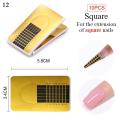 10/20/50/100/500Pcs French Nail Form Tips For Soak Off UV Gel Quick Extension Nail Gel Gold Professional Nail Art Design Tools