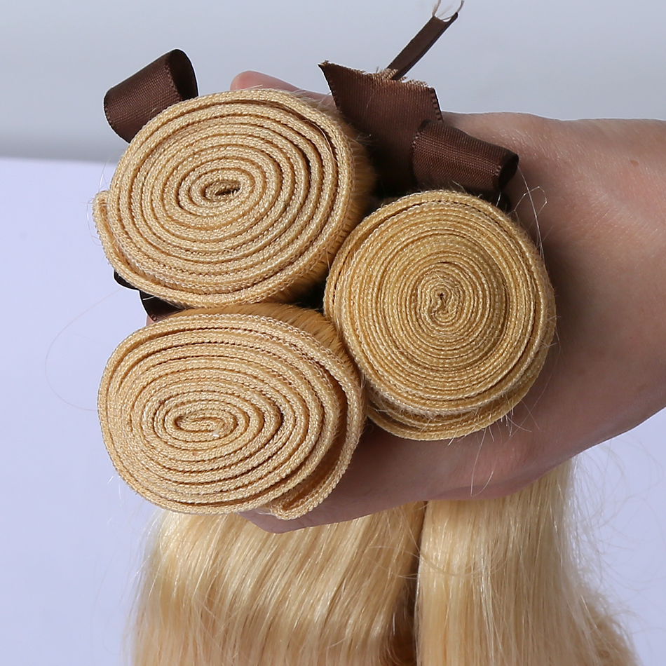 613 Color Body Wave 1 3 4 Bundles Brazilian Human Hair Weave Remy Weft 28 30 40 Inch Blonde Hair Extensions Middle Ration