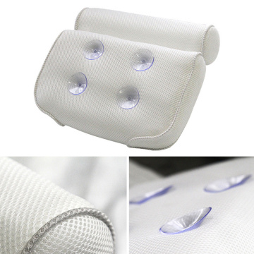 3D Mesh Thickened Bath Pillow Soft SPA Headrest Bathtub Pillow With Backrest Suction Cup Neck Cushion Bathroom Accessories