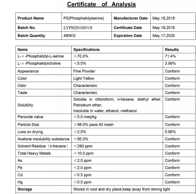 Memorry Supplements,Phosphatidylserine Powder (PS) - Improve Brain Function,Cognitive Ability and Attention,Soybean Extract