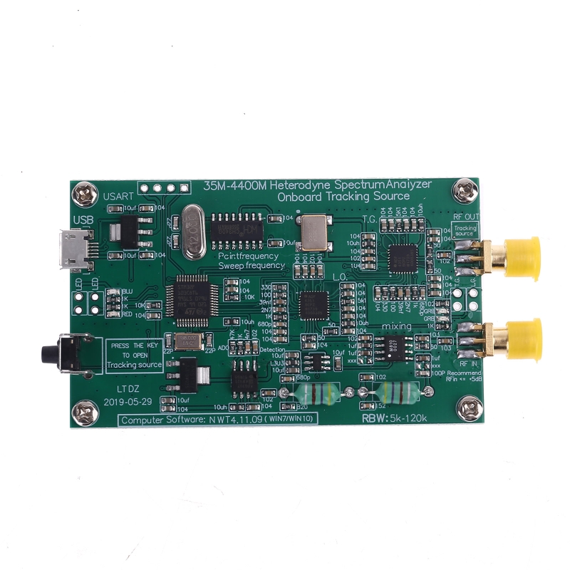 Single Circuit/Screen/Metal Casing Version 35M-4400M Spectrum Analyzer RF Frequency Domain Analysis Tool