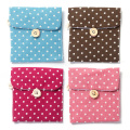 Travel Outdoor Holder Bags Sanitary Pad Sanitary Napkin Bag Towel Bag Women Lady Cotton Full Dots Sanitary Napkin Bags Dropship