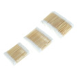 200pcs 1set Simple Tip Swab Cotton Buds Applicator Wooden Swabs Clean Sticks