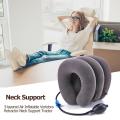 U Neck Travel Pillow Massage Air Inflatable Vertebra Retractor Pillow Neck Head Pain Pain Relax Traction Support Massager