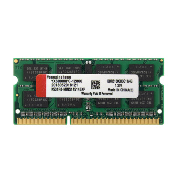 Yongxinsheng DDR3L RAM 4GB 8GB 1600 MHz SODIMM PC3L-12800 Laptop Memory 204 Pin 1.35V green