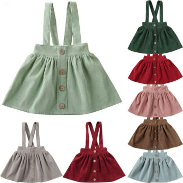2-6Y Newborn Toddler Baby Girls Corduroy Strap Skirts Casual Suspender Skirt Party Tutu Skirts 8 Colours