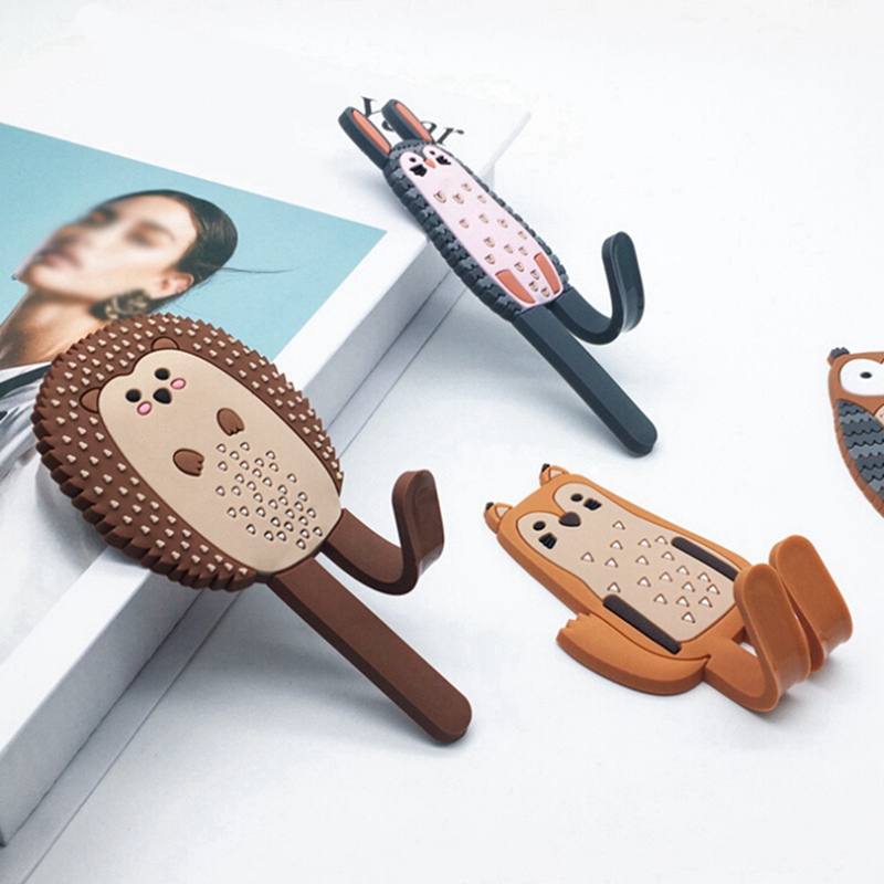 Unique Multifunctional Cute Animals Magnetic Hooks Removable Decorative Fridge Sticker Refrigerator Message Magnet Key Holder