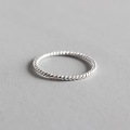 So Thin 1.2mm 100% Authentic 925 Sterling Silver Line Twisted Roped Knuckle Midi Toe Ring Fine Jewelry J37