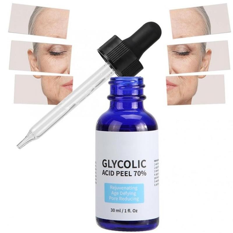 30ml Glycolic Acid Peel Repair Face Serum Solution Shrink Pores Brighten Skin Color Balance Water And Oil Improve Acne Skin Care