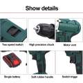 48V 6500mah Household Electric Drill Wrench Driver Double Speed Cordless Drill Rechargeable Lithium Battery Screwdriver