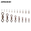 DAGEZI 100pcs/lot American Swivel Ring 8 fishing gear professional fishing tackle accessories Connector copper swivel