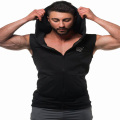 men tank tops Muscle Sleeveless Sportswear Mens Workout Gym Tank Top Hooded zipper cotton Bodybuilding tanktop Run Solid Vests