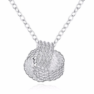 New arrival silver plated pendant necklace netball round pendant link chain fashion jewelry drop shipping factory price wholesal