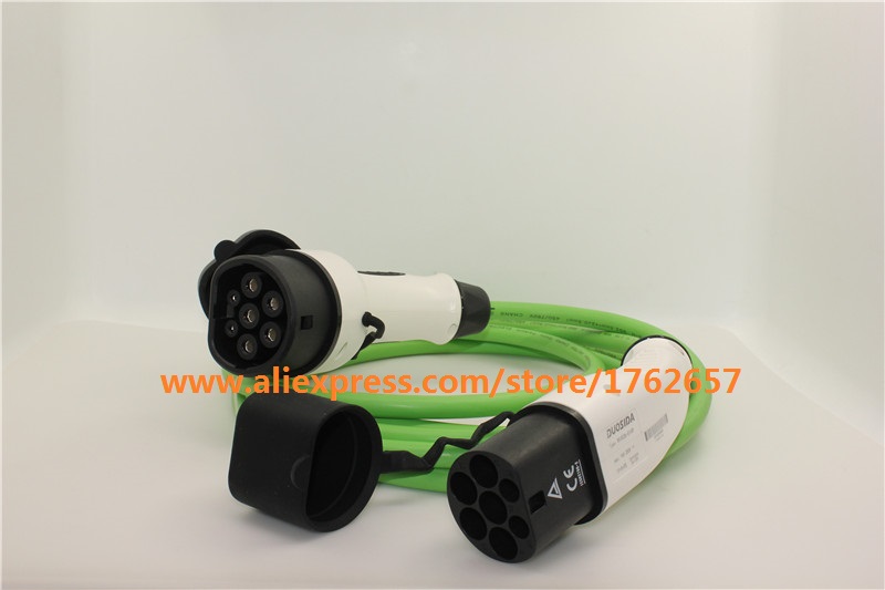 16A EV plug IEC62196-2 single phase Type 2 to Type 2 Mennekes female to male connector electric vehicle charging station charger