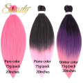 Saisity 20"90g/pack Xpression Extensions Braiding Hair Easy Crochet Hair Pre-stretched Synthetic EZ Low Temperature Fiber Hair