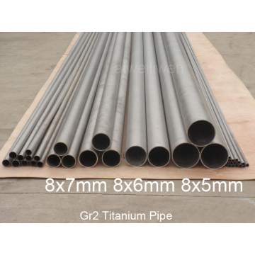 8mm od 8x7mm 8x6mm 8x5mm gr2 seamless titanium tube grade 2 Titanium Pipe heating titanium alloy pipe Industrial ti pipe TA2