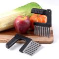 1PC Potato Slicer Wavy Crinkle Cutting Tool Vegetable Fruit Salad Chopping Knife French Fries Maker Food Grade Blade Kitchen Use