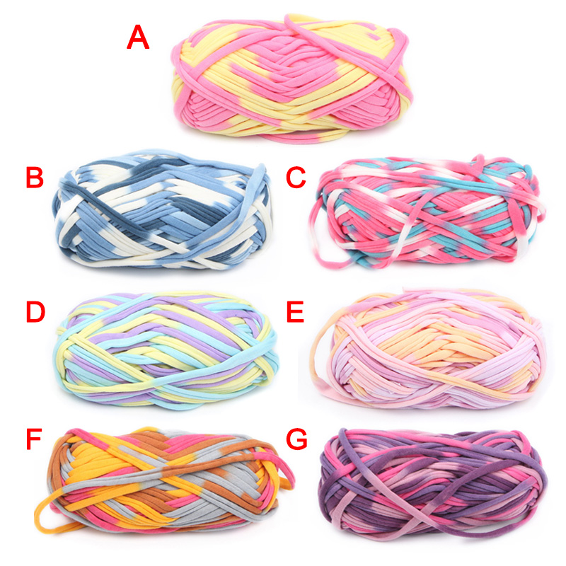 30/60 Yard Elastic Cord/Tie 100% Recycled for Garden Crafts DIY Tool Colorful Print and Dyeing Hand-knitted Thread can C