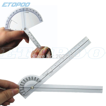 1set fingder goniometer + 17CM Medical Goniometer plastic protractor 180 degree angle ruler finger ruler medial ruler