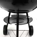 Trolley 17'' Metal Charcoal BBQ Grill Pit Outdoor Camping Cooker Garden Barbecue Tools BBQ Accessories Cooking Tools Kitchen