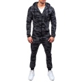 ZOGAA Men's Tracksuit Fashion Camouflage Sweatshirt + Jogging Pants 2 Piece Set Casual Outwear Suits Hooded Sweat Track Suit Men