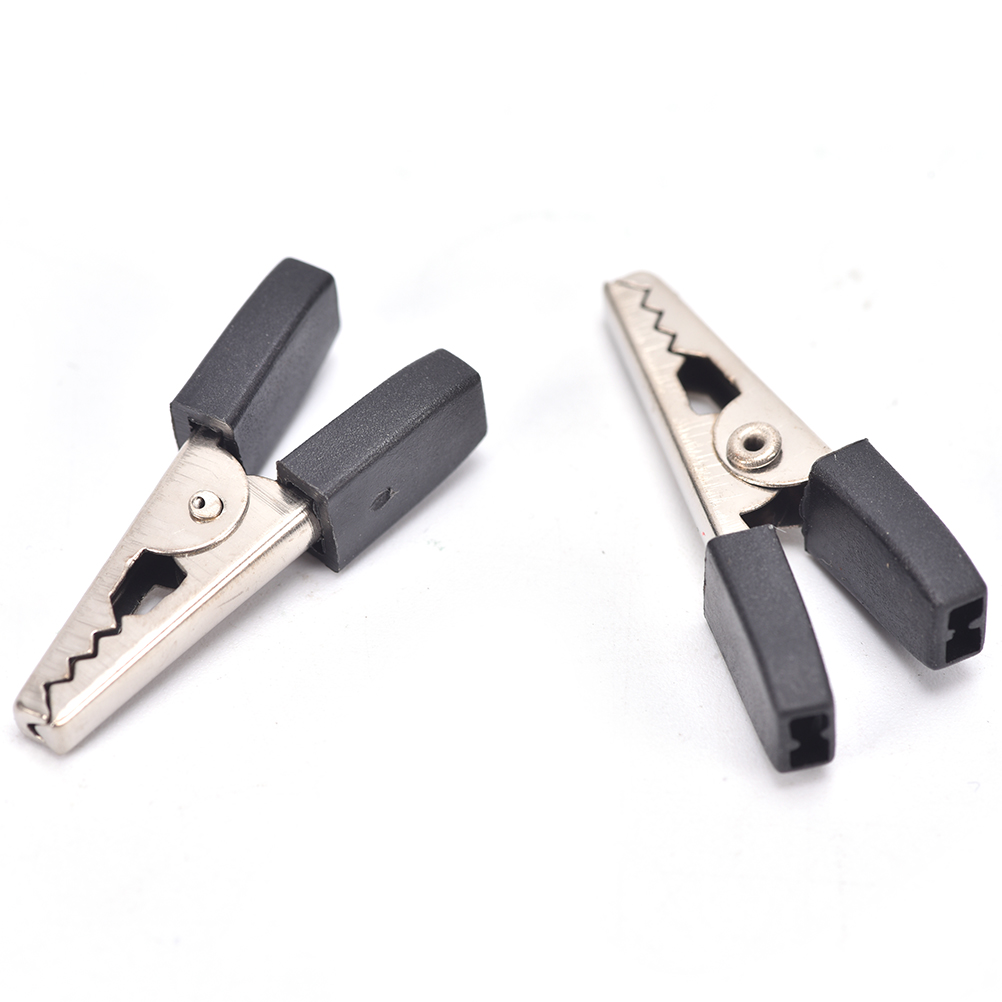 Test Metal Alligator Clip Crocodile Clips Electrical Clamp For Testing Probe Meter With Plastic Crocodile Clamp 10Pcs