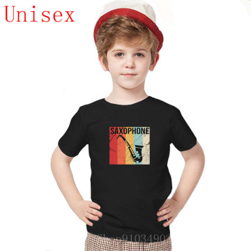 Vintage Retro Saxophone Sax Player Musician Children T Shirt Summer Style teenage girls clothing Quality kids clothes boys