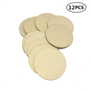 12pcs 50mm 1.96inch Round Wooden Discs Arts and Crafts for Birthday Board Chore Board DIY Crafts