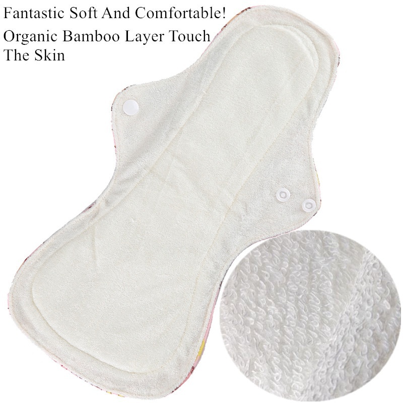 [simfamily] 10pcs Reusable Pads organic Bamboo Fiber menstrual pads sanitary pads lady cloth pads Washable Panty Health Feminine