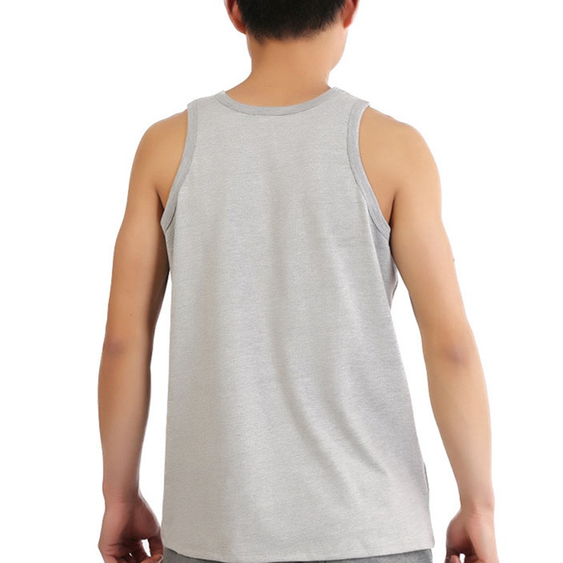 5XL 6XL Large Size Simple Soft Male Undershirt Solid White Black Gray Men's Underwear O Neck Elastic Slim Fit Big Size Men Vest