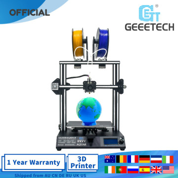 Geeetech 3D Printer A20M 2 in 1 Mix-color FDM CE Fast Assembly with Filament Fetector and Break-Resuming Mix-color 3D Printer