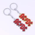 Newly Key Chain AC/DC Band Letter Carving Pendant Car Key Rings Home Decoration Keychain