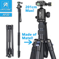 Professional High Tripod 201cm 79in Max Height Monopod Stand For DSLR Camera Fast Flip Lock CNC 36mm Big Ball Head Metal Body