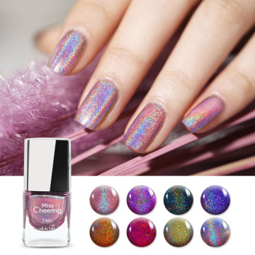 1Bottle 7ml Holographic Laser Nail Polish Holo Glitter Nail Polish Varnish Hologram Effect Nail Polish Shimmer Manicure Tool