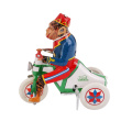 Vintage Style Mechanical Clockwork Windup Metal Monkey Riding A Car Tin Toy Gifts