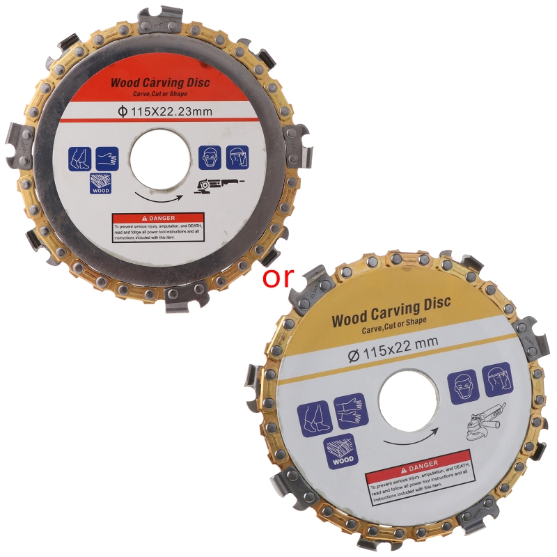 115mm 22mm Diameter 9 Tooth Chainsaw Disc for Angle Grinders Circular Saw Blade Woodworking Cutting Wood Slotted Cutting Piece