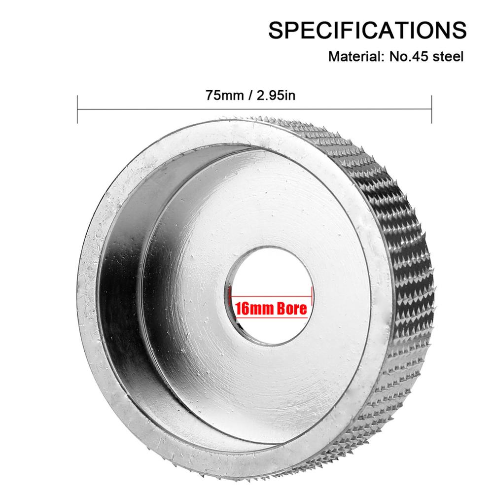 Wood Angle Grinding Wheel Sanding Carving Rotary Tool Abrasive Disc Angle Grinder Tungsten Carbide Coating Bore Shaping