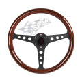 358mm Car Racing Steering Wheel Aluminum Bracket Copy wood Sport Steering wheel