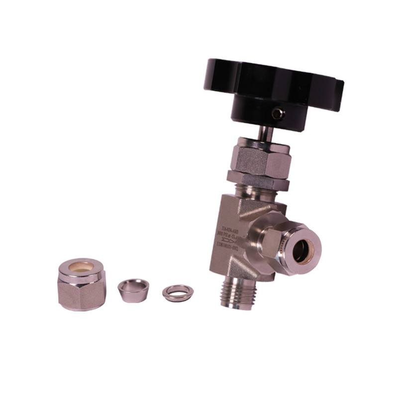 316 stainless steel ferrule neddle valve right angle needle valve 90 degree Adjustable Needle Valve 1/8"-3/4" inch 3mm-25mm