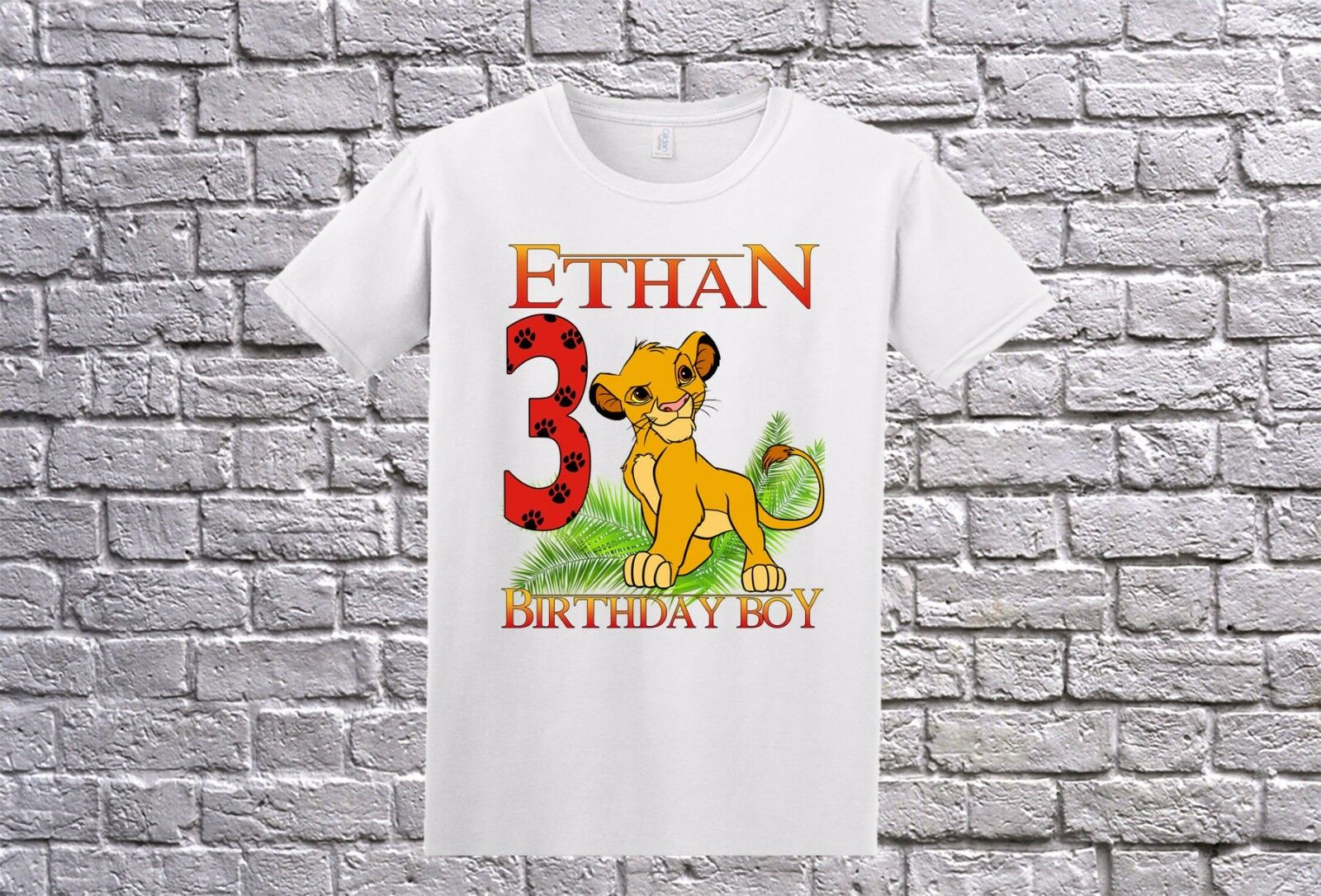 Lion King Birthday Family Matching T-Shirts Lion King Party Shirt Matching Family Outfits Gift, Customized with Any Name and Age