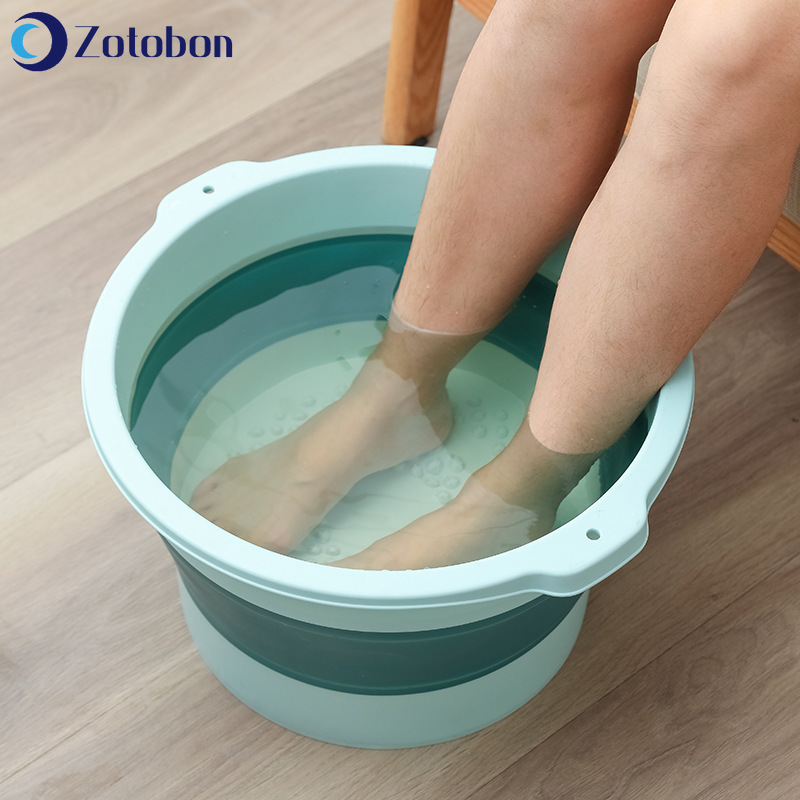ZOTOBON Household Folding Wash Foot Basins Portable Traveling Wash Basins Foldable Laundry Tub Foot Massage Basin Buckets H264