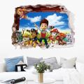 Cartoon 3D Paw Patrol Kids Removable Wall Stickers Decals Nursery Home Decor Vinyl Mural for Boys Bedroom Living Room Mural Art