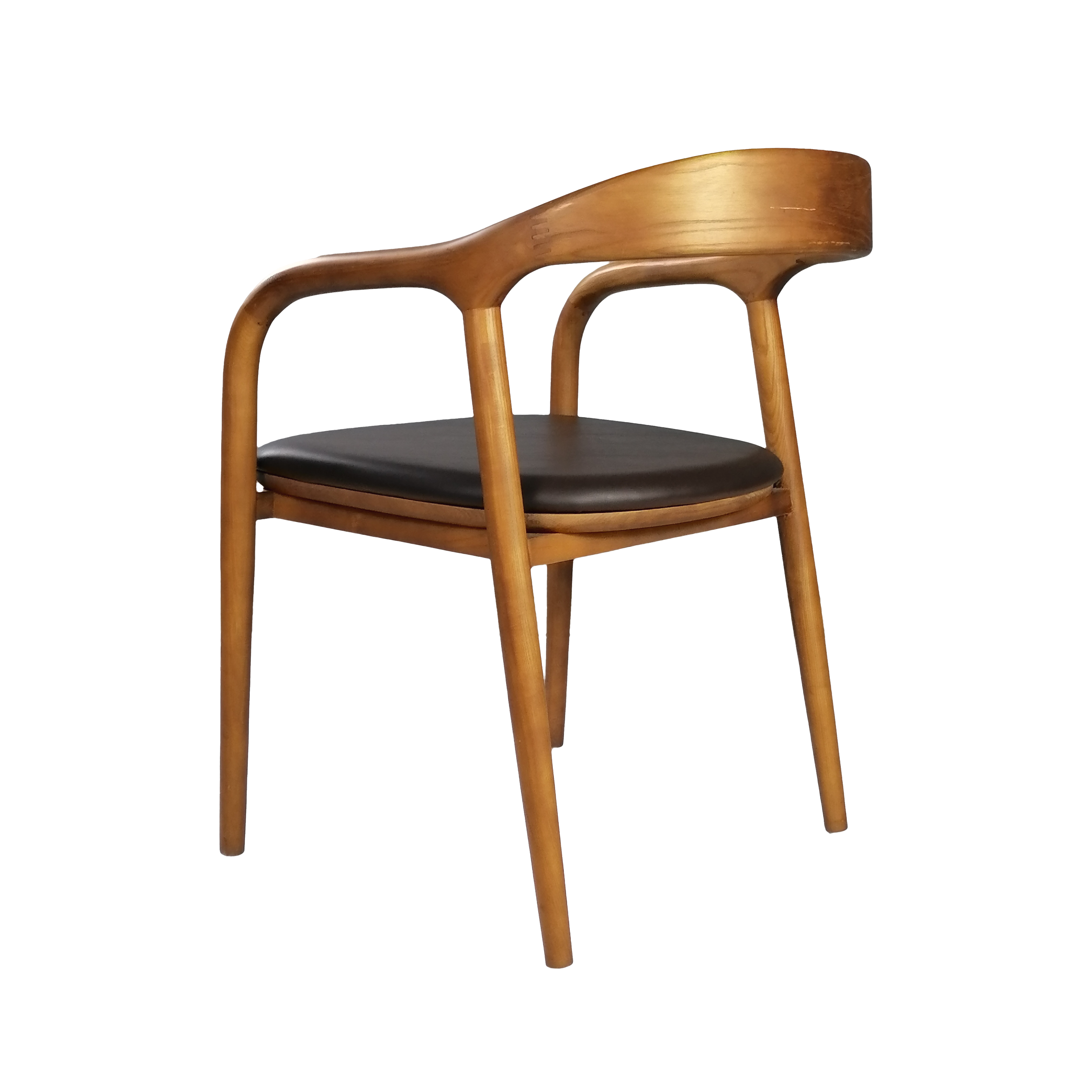 Scandinavian Solid Wood Dining Chair Household Armrest Backrest Dining Chair Tea Room Solid Wood Study Schmaltz Chair