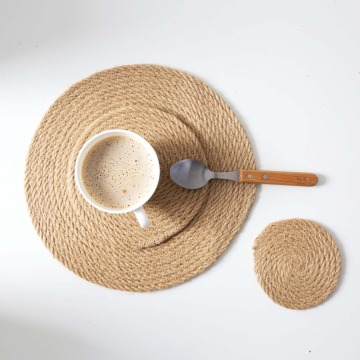 Straw Weave Coaster Handmade Placemat Cup Bowel Pot Mat Pad Holder Tableware Mats Pads Napkins On The Table