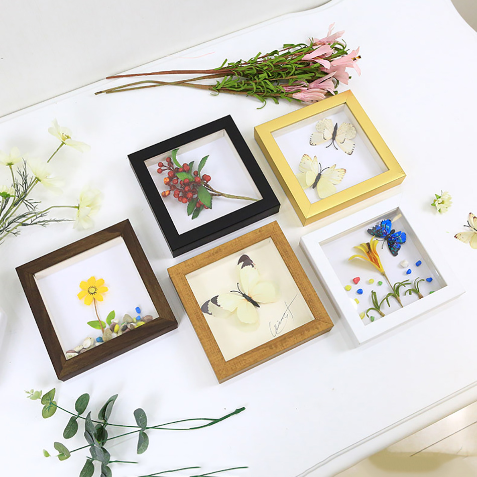 Creative Shadow Box Hollow Depth 2CM For Flowers,Plant,Pins, Medals,Tickets And Photos Dispaly, DIY Artwork, Crafts Home Decor.