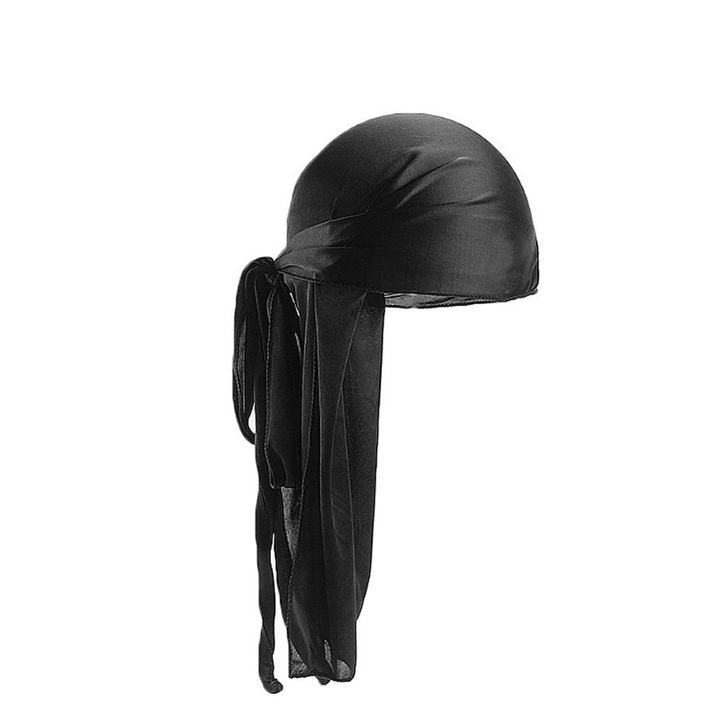 Unisex Fashion Silky Satin Headbands For Women Durag Bandana Extra Long Tail Cap Pirate Hats Turban Headdress Hair Accessories