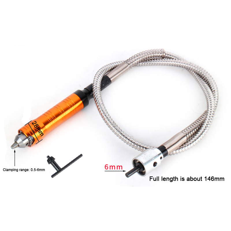 Tungfull Flexible Flex Dremel Rotary Tool Electric grinder flexible shaft extension line 6mm drill chuck engraving machine hose